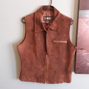HUNT CLUB Genuine Leather (Suede) Riding Vest